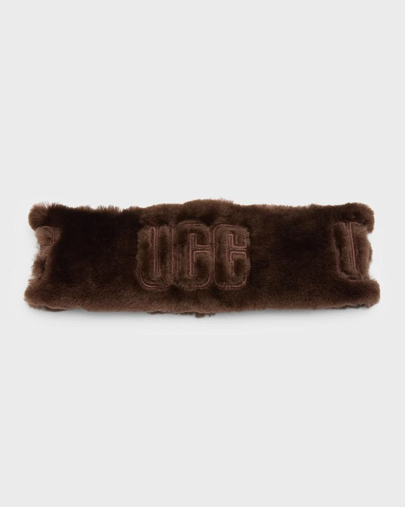 UGG Exposed Logo Sheepskin Headband 1