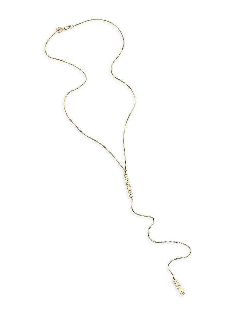 Jennifer Zeuner Hope Lariat Gold-Plated Necklace