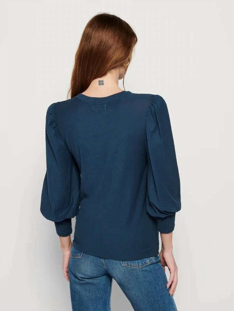Nation LTD Loren Smocked Peasant Tee In Azure 2
