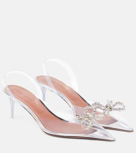 Amina Muaddi Rosie embellished slingback pumps 1