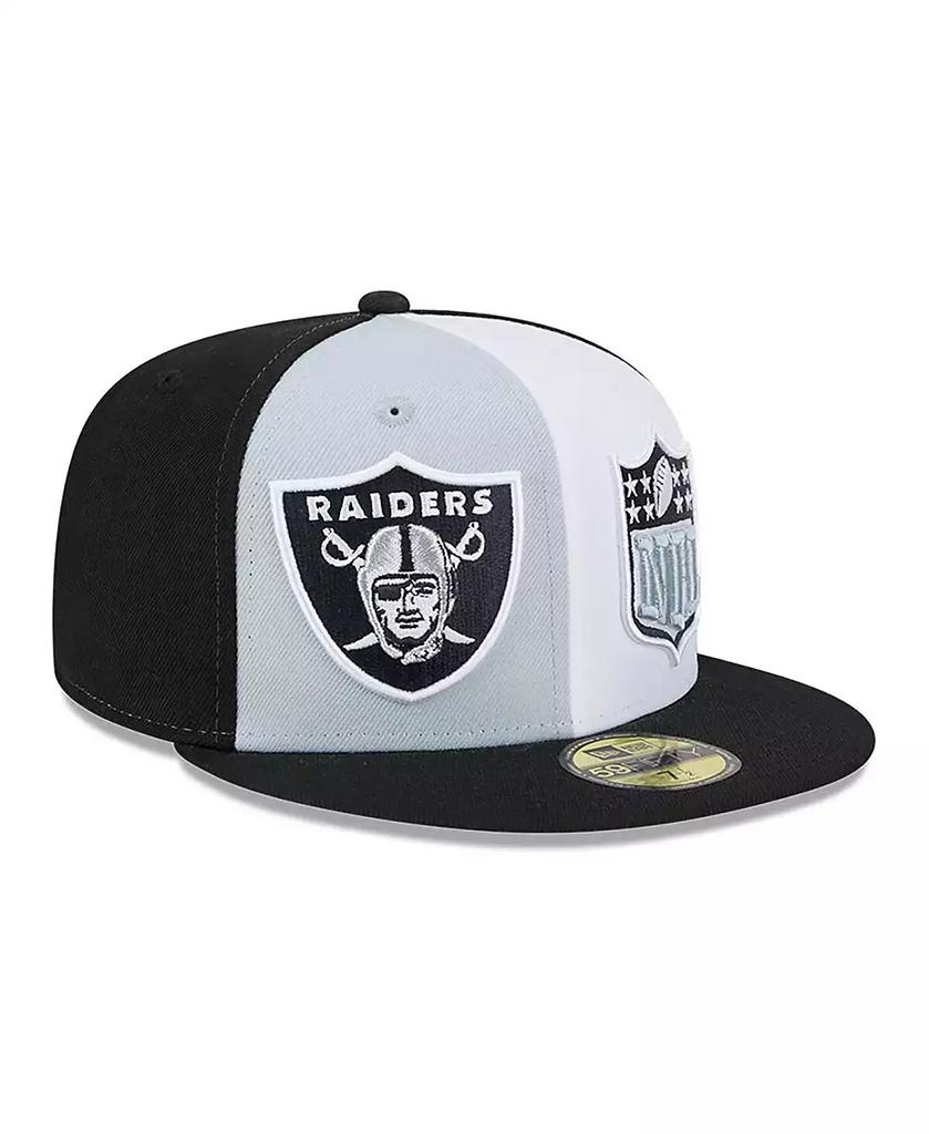 New Era Men's Gray, Black Las Vegas Raiders 2023 Sideline 59FIFTY Fitted Hat