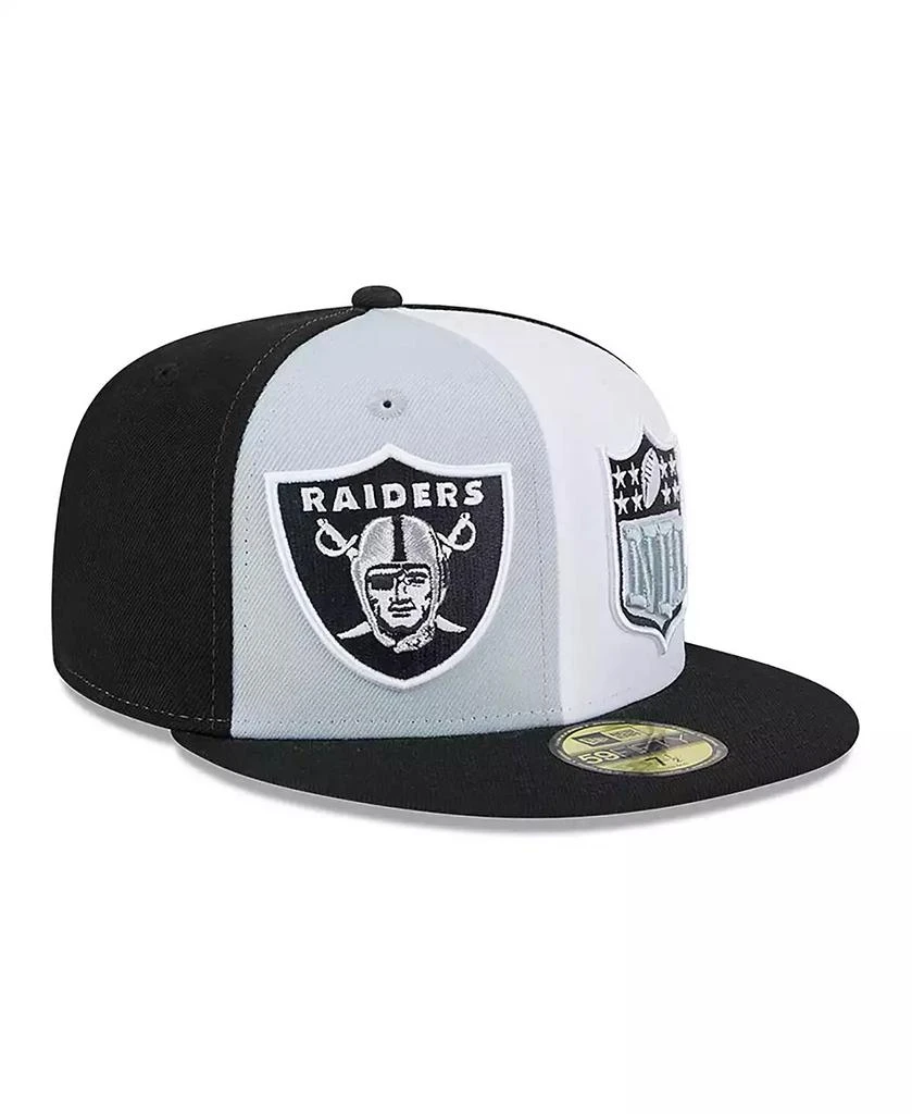New Era Men's Gray, Black Las Vegas Raiders 2023 Sideline 59FIFTY Fitted Hat 1