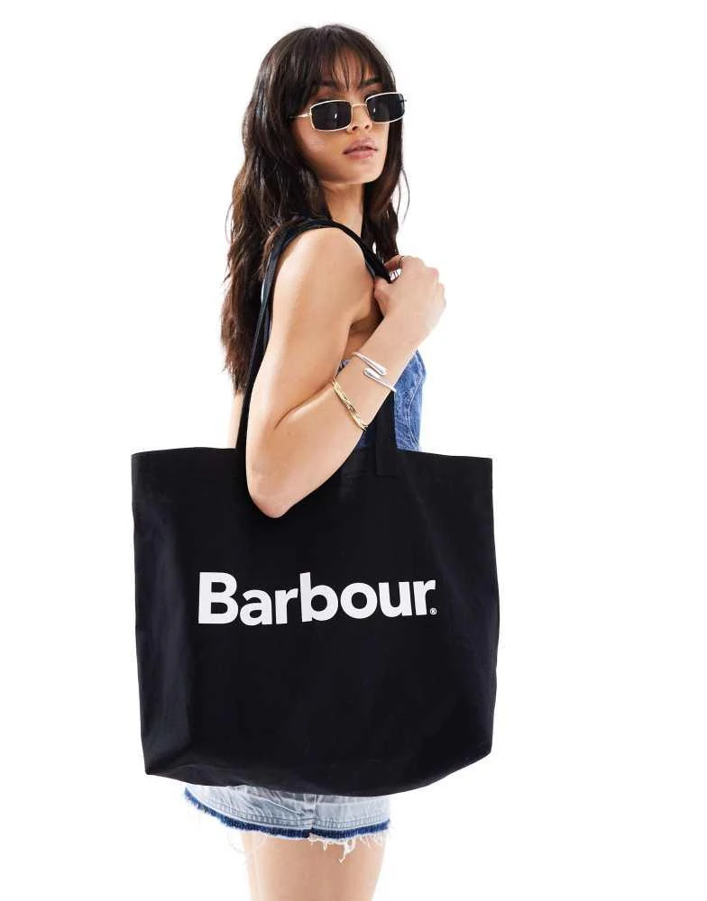 Barbour Barbour x ASOS tote bag in black 1