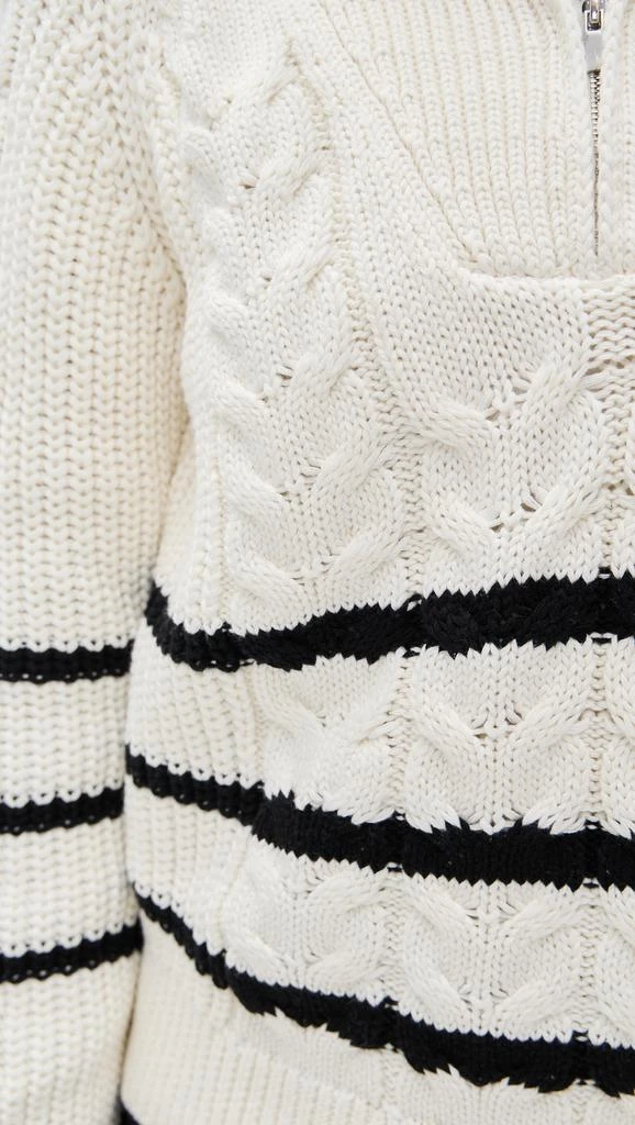 English Factory Stripe Zip Up Sweater 5
