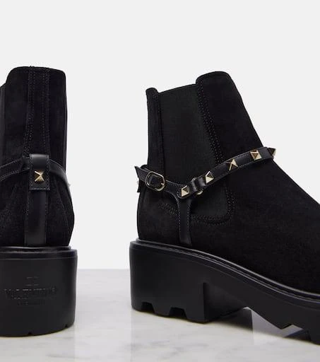 Valentino Rockstud 55 suede ankle boots 5