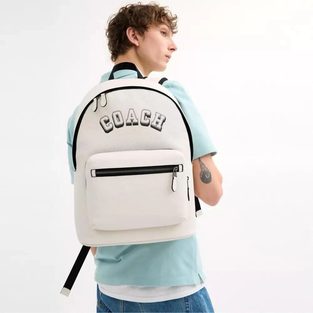 Coach West Backpack With Varsity Motif 2