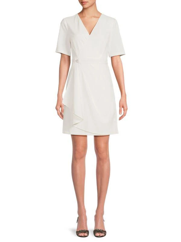DKNY Wrap Mini A Line Dress 1