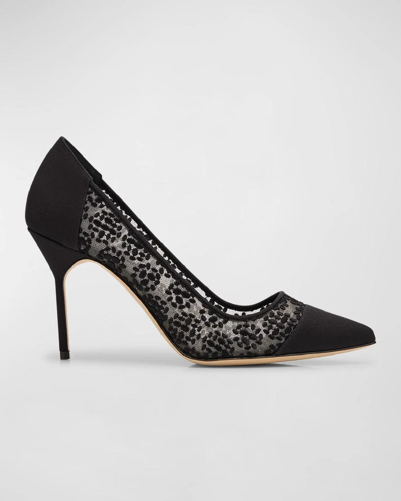 Manolo Blahnik Capcour Lace Cap-Toe Pumps 1