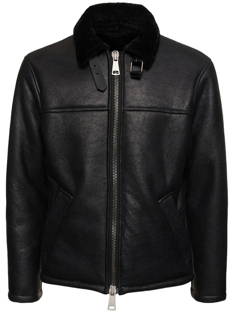 GIORGIO BRATO Waxed Curly Shearling Jacket 1
