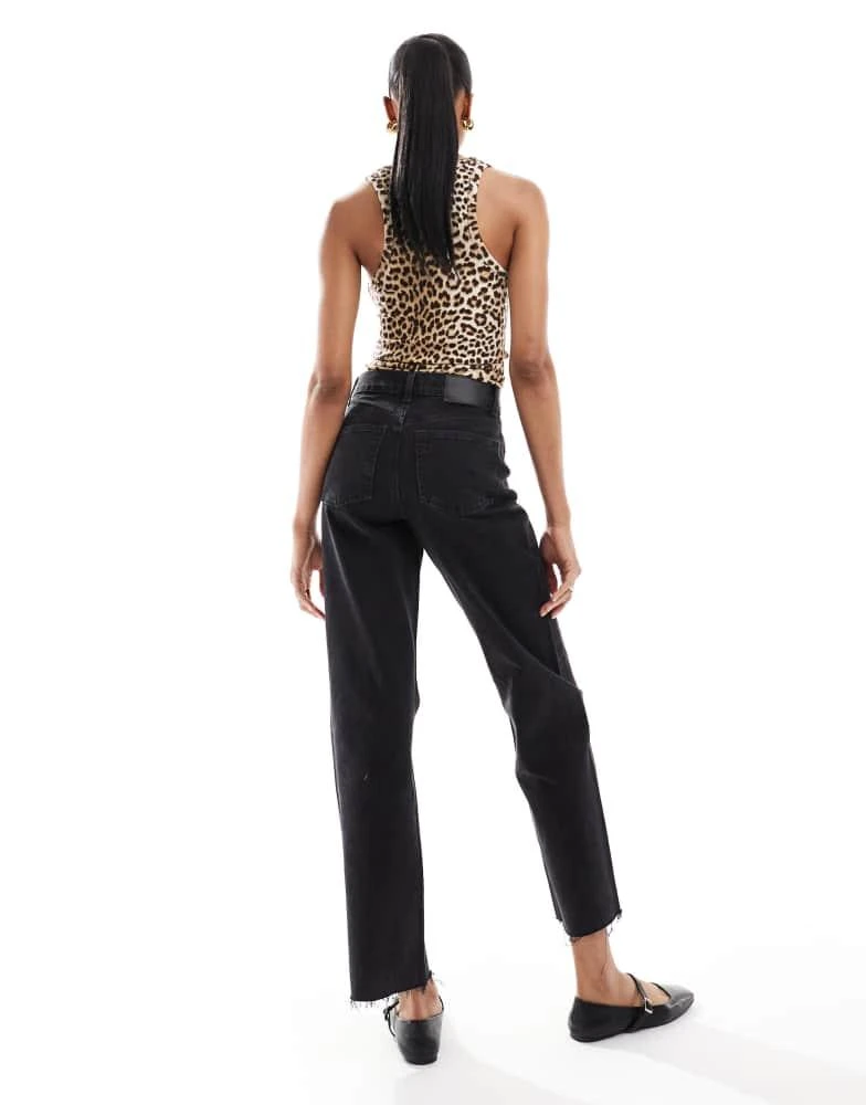 ASOS ASOS DESIGN Tall ankle grazer straight leg jean in black - BLACK 5