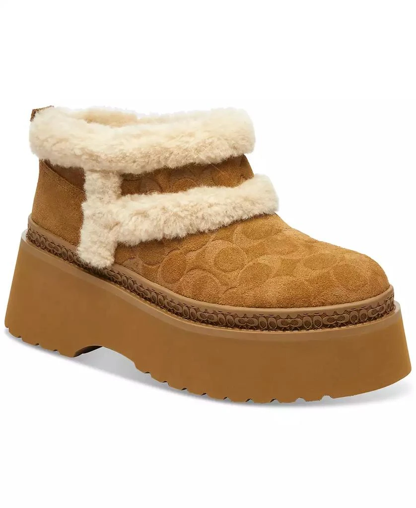 Coach Christina Signature Shearling Booties 1