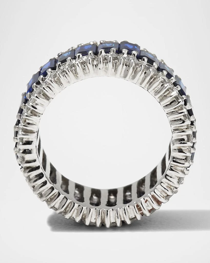 Fantasia by DeSerio All-Around Baguettes and Rounds Ring, Size 6-8, Blue 4