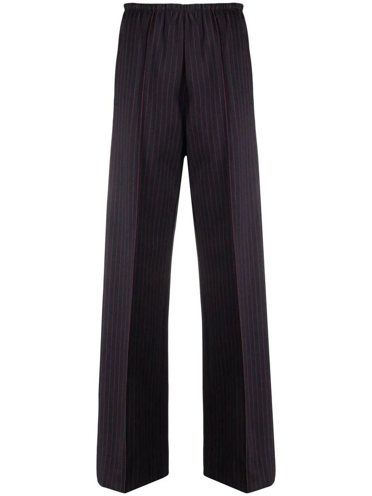 NA Blue pinstriped Pants with side stripe detail 1