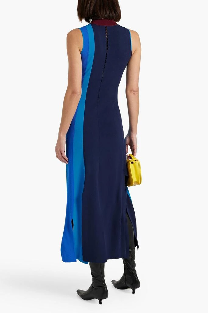 ROKSANDA Color-block stretch-knit midi dress 3