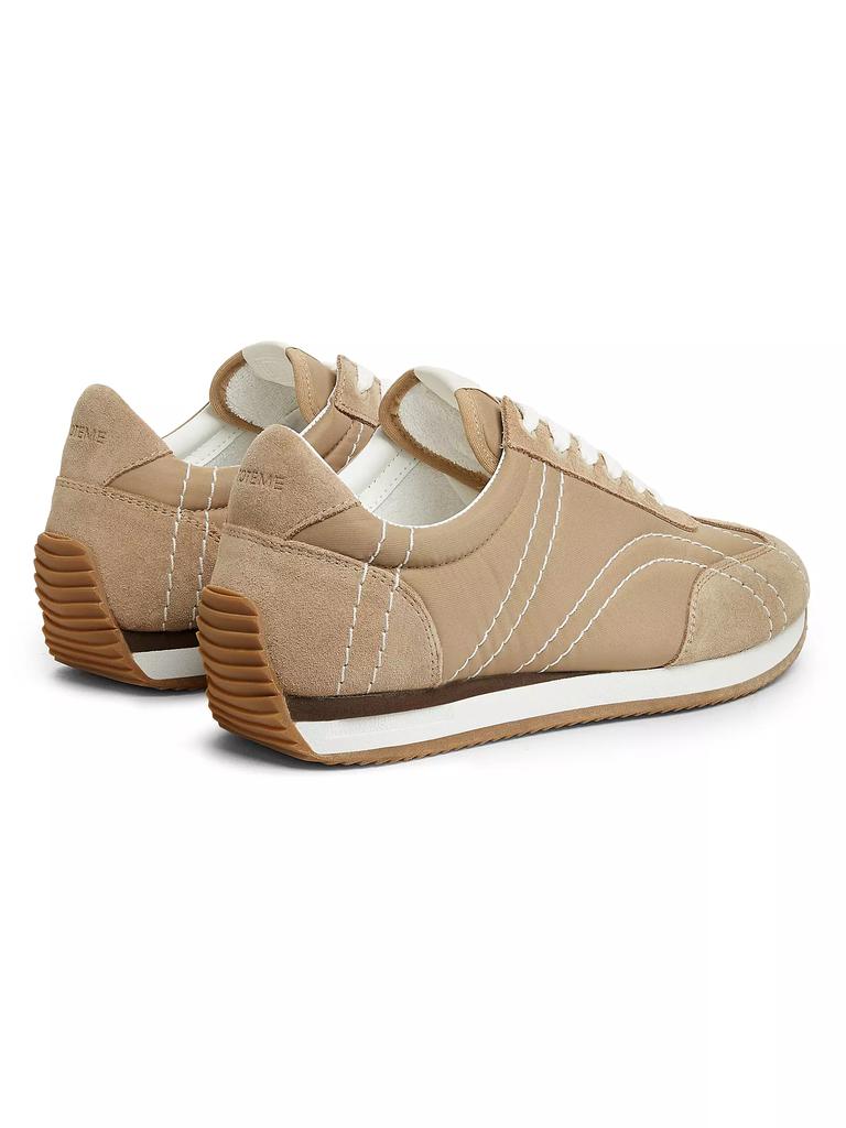 【関税込み】TOTEME ブラウン Sport スニーカー Toteme // Brown Suede & Nylon Sport Sneaker – VSP Consignment