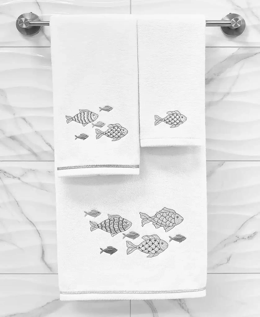 Linum Home Textiles Turkish Cotton Figi Embellished 2-Pc. Bath Towel Set 3