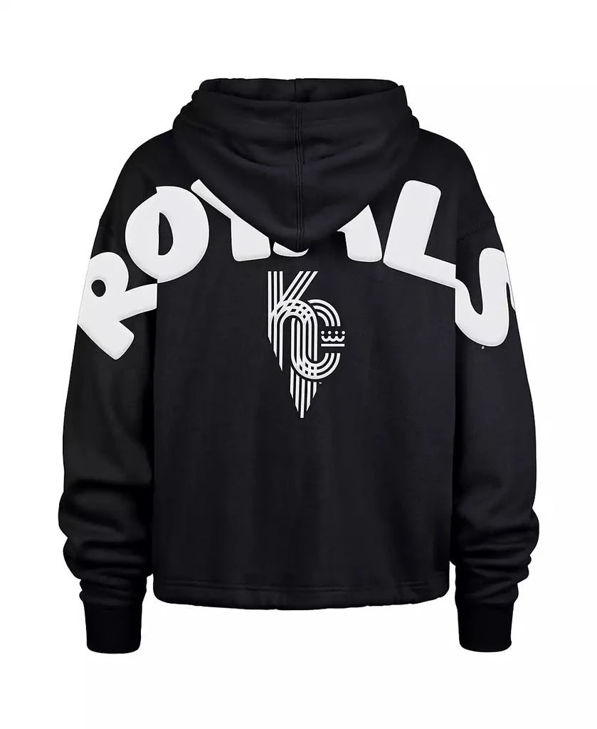 47 Brand Women's Navy Kansas City Royals City Connect Venice Cropped Pullover Hoodie 2