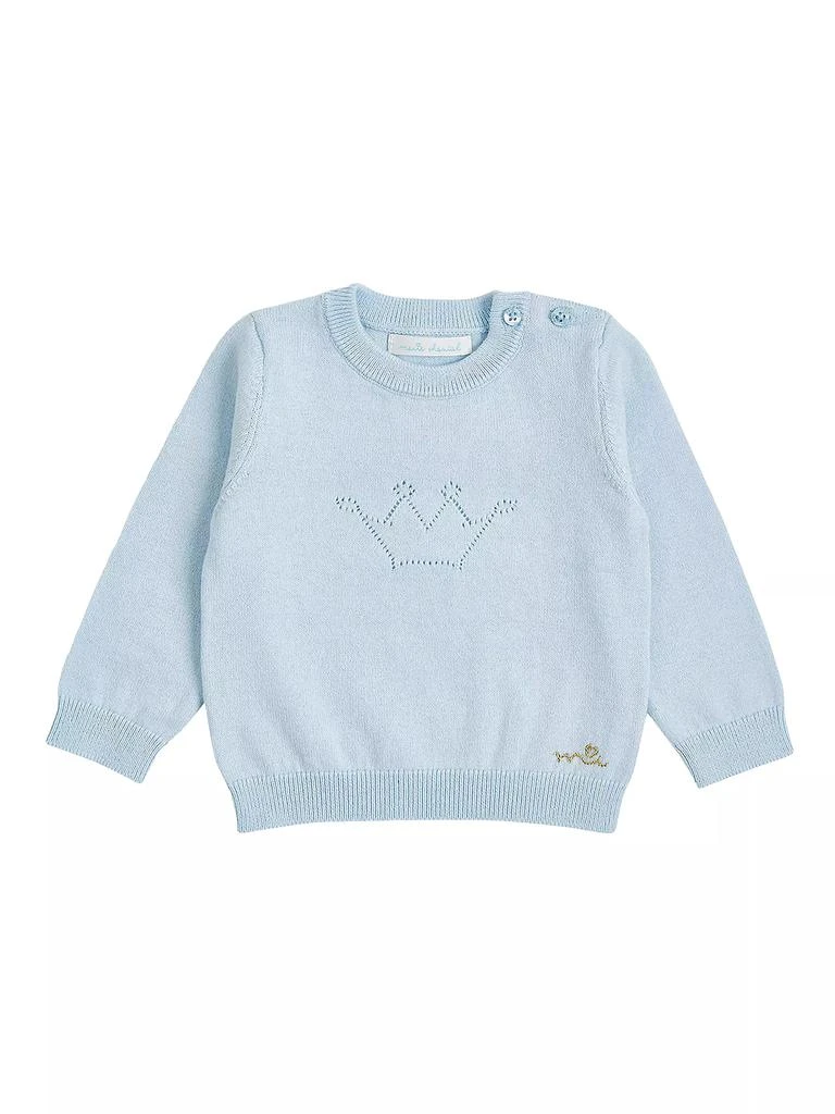 Marie Chantal ​Baby Girl's Pointelle Crown Knit Set 2
