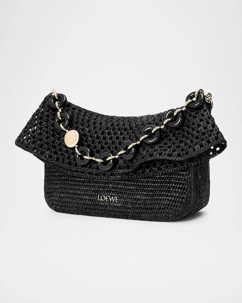 Loewe x Paula’s Ibiza  Ola Small Shoulder Bag in Raffia and Leather 3