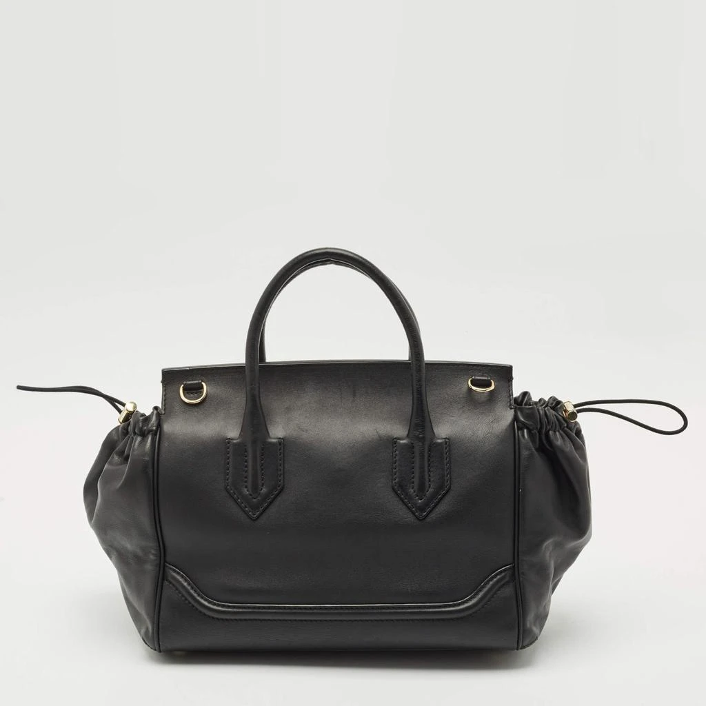 Versace Versace Black Leather Drawstring Empire Palazzo Tote 3