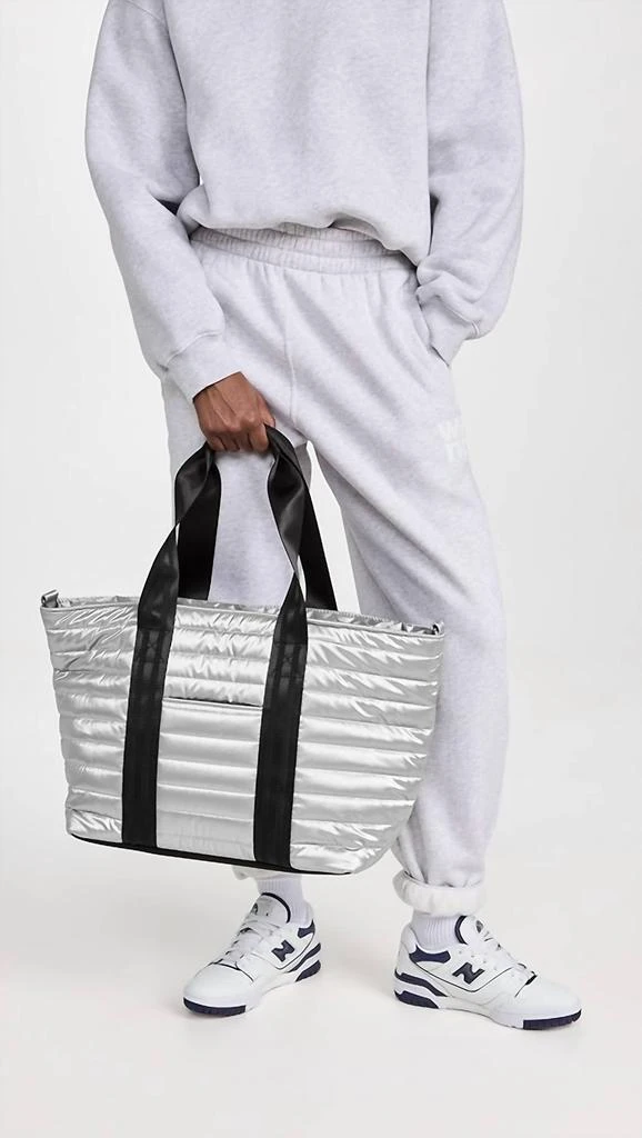 THINK ROYLN Women's Wingman Bag In Silver Liquid 5