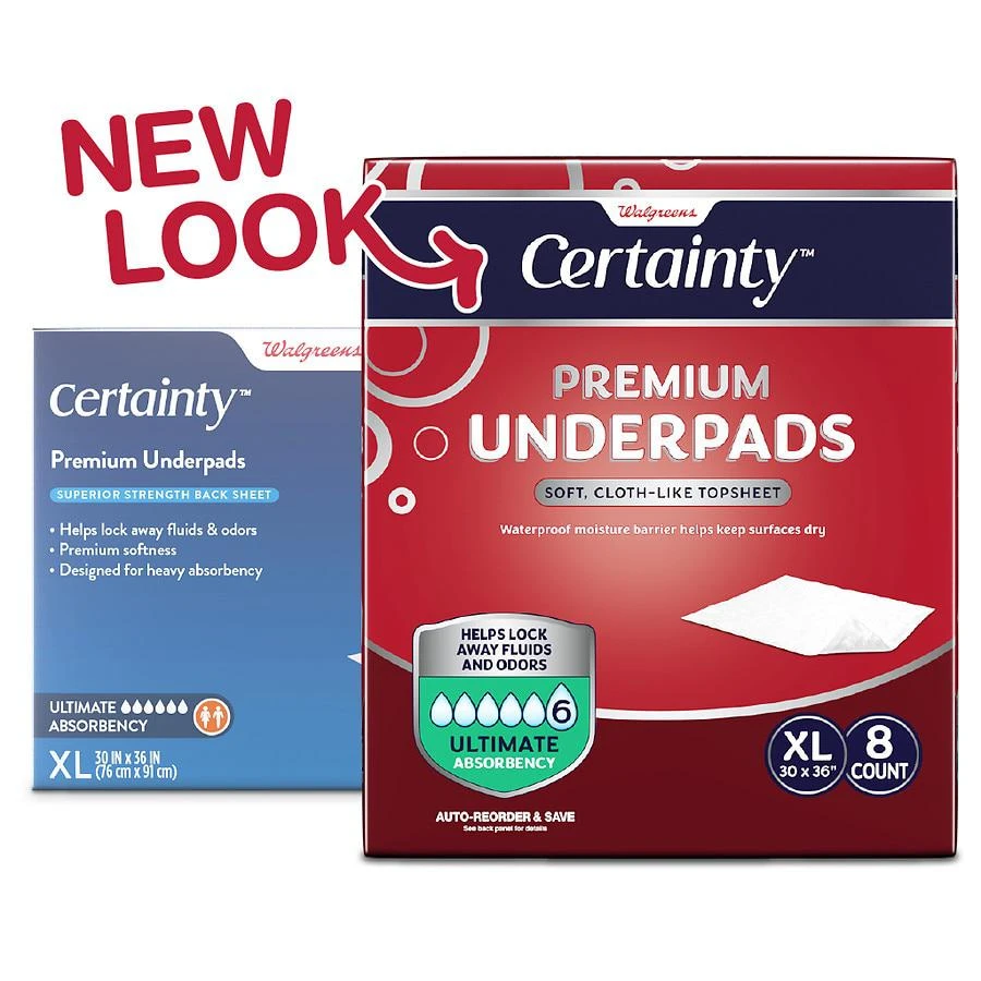 Walgreens Premium Underpads, Day & Night Protection, Ultimate Absorbency X-Large 2