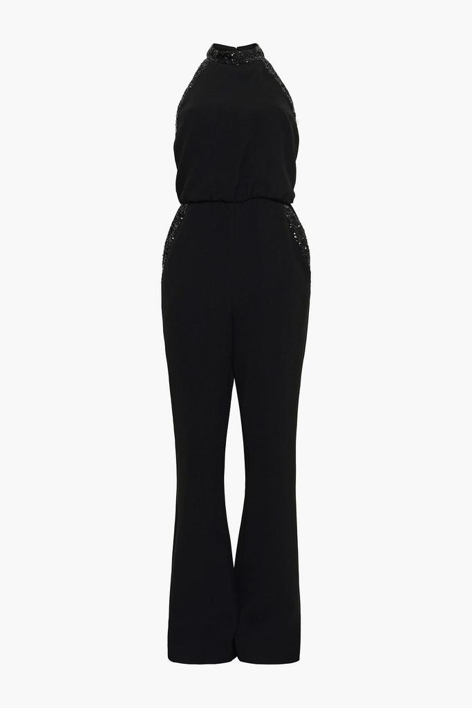 Rachel Zoe Lou sequin-trimmed stretch-crepe jumpsuit