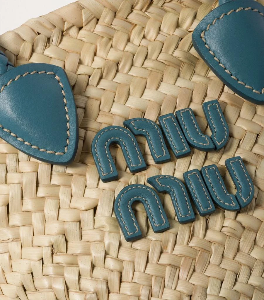 Miu Miu Mini Straw Basket Tote Bag 7