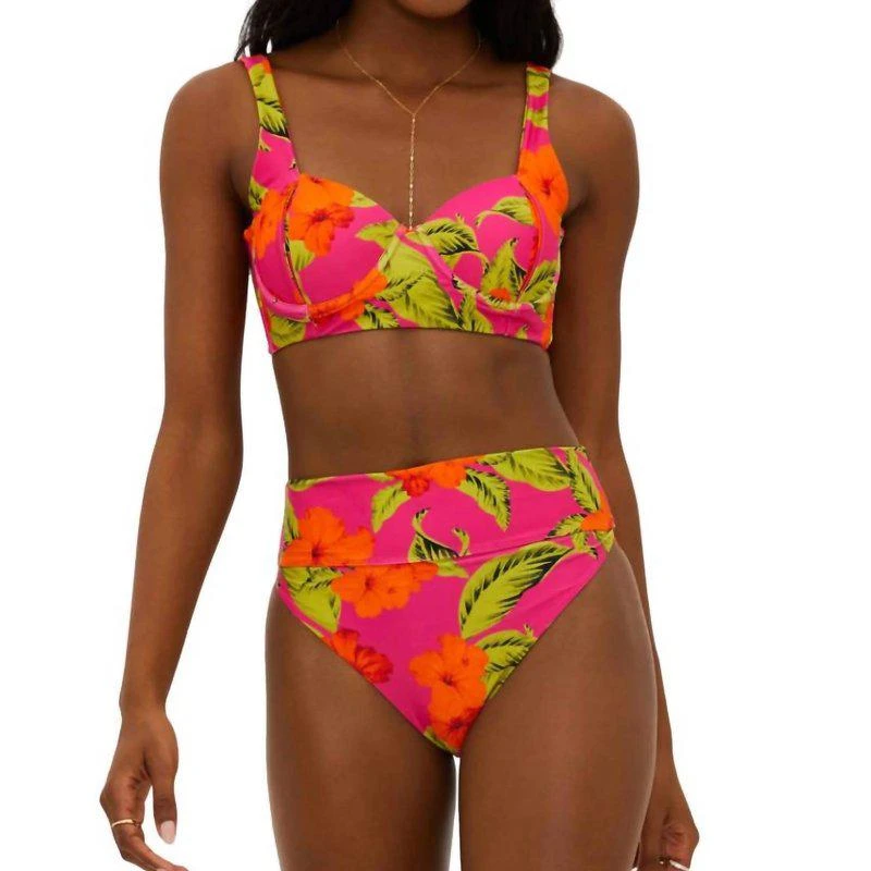 Beach Riot Paulina Top In Hibiscus Sunset 1