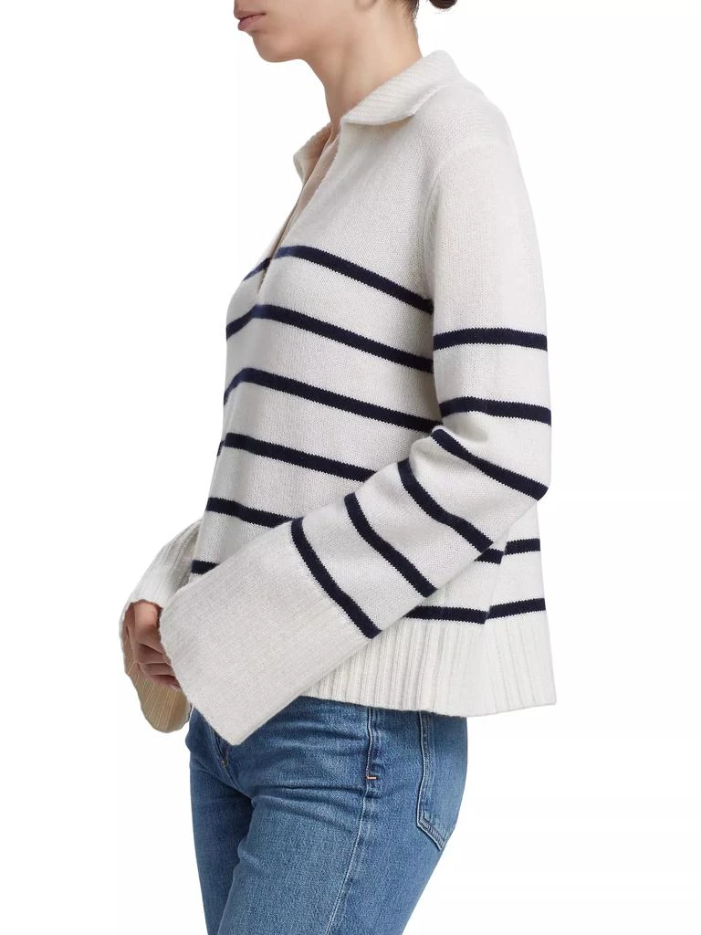 Jenni Kayne Frances Striped Cashmere Polo Sweater 4