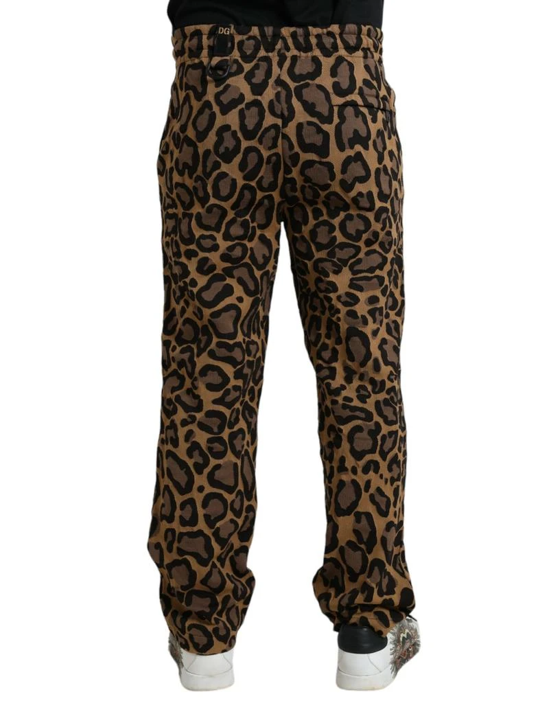 Dolce 
Gabbana Leopard Print Polyester Jogger Men
s Pants 2
