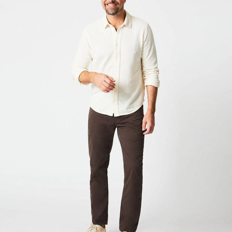 Billy Reid Long Sleeve Knit Yellowhammer Shirt Tinted White 1