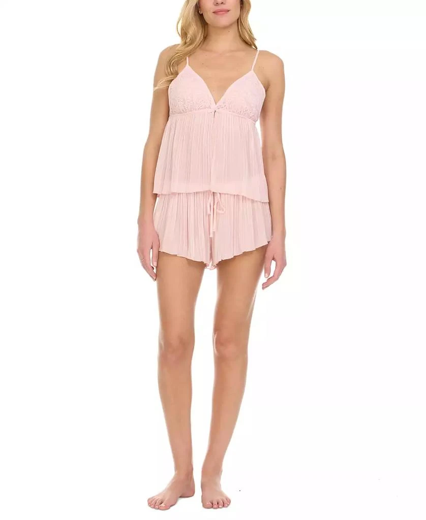 Flora Nikrooz Flora by Floral Nikrooz Women's Cali Pleated Cami & Short Sleep Set 1