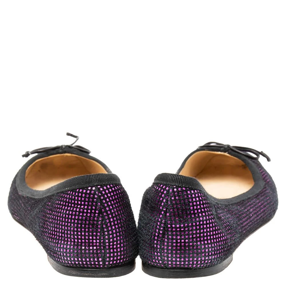 Christian Louboutin Christian Louboutin Purple/Black Suede Rosella Ballet Flats Size 37 5
