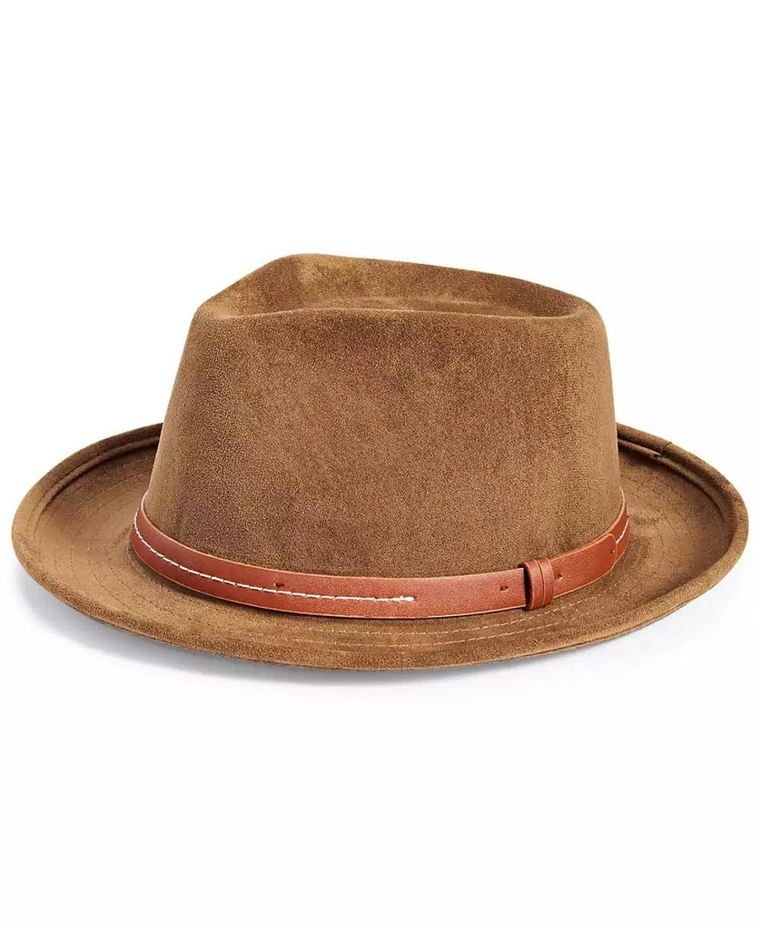 SCALA Men's Faux-Suede Belted Fedora 1