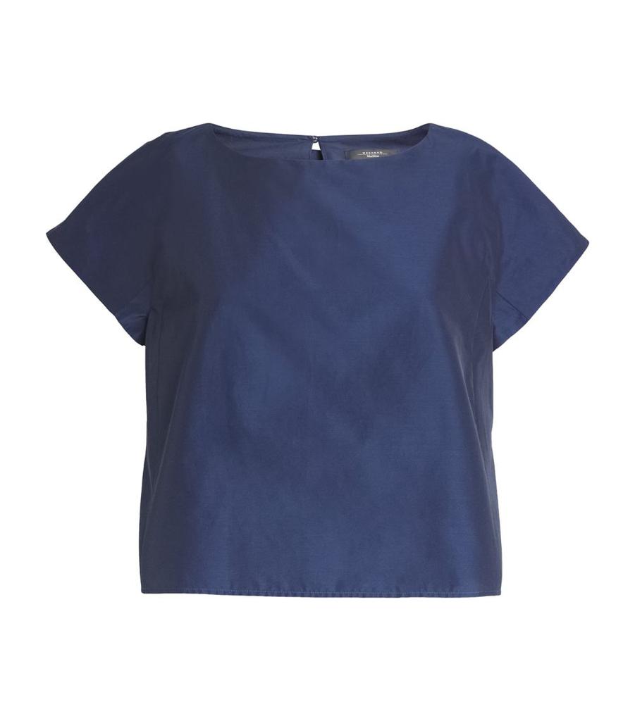 Weekend Max Mara Taffeta Boat-Neck Blouse