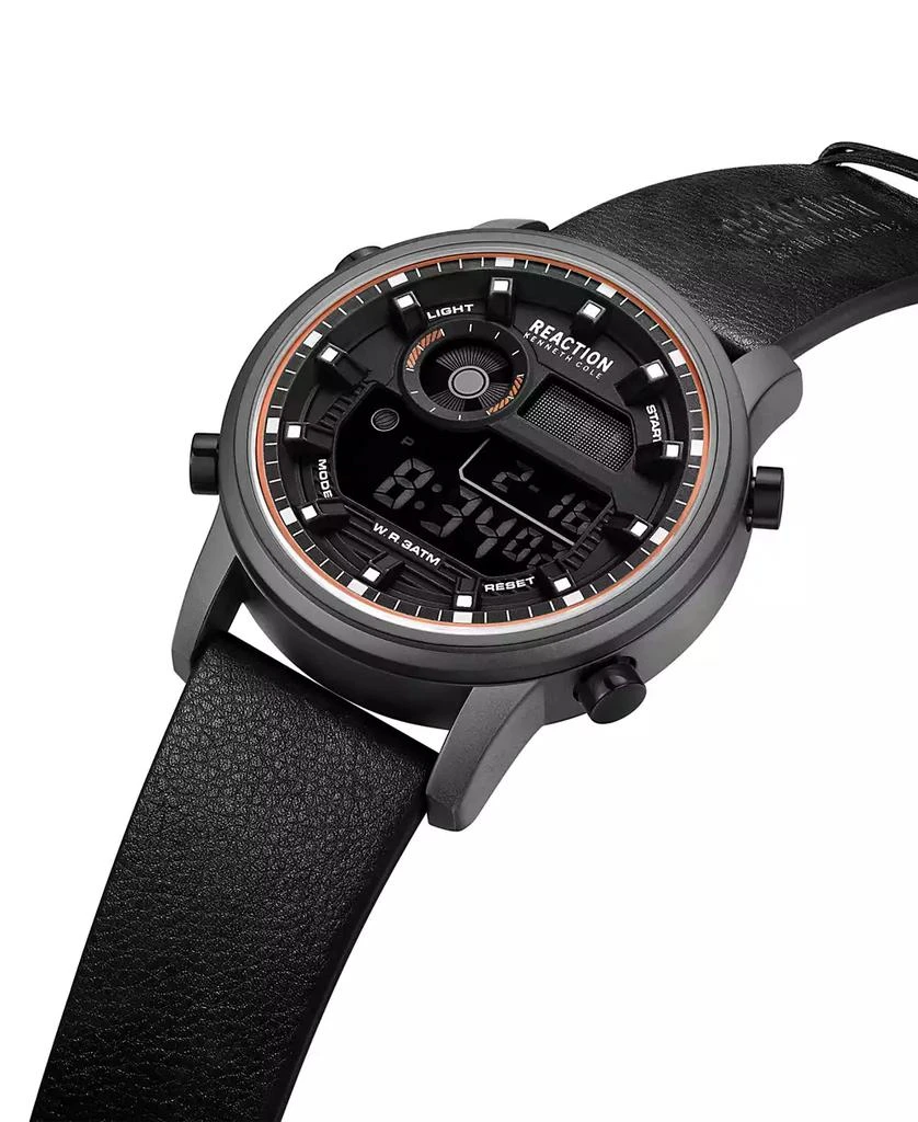 Kenneth Cole Men's Digital Black Synthetic Leather Strap Watch, 46mm 2