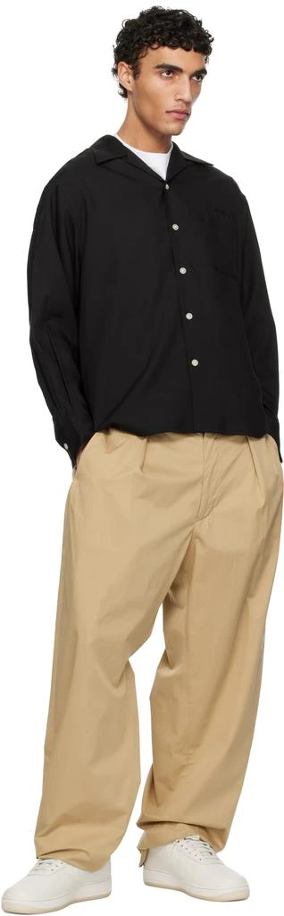 Wacko Maria Black 50's Open Collar Shirt 4