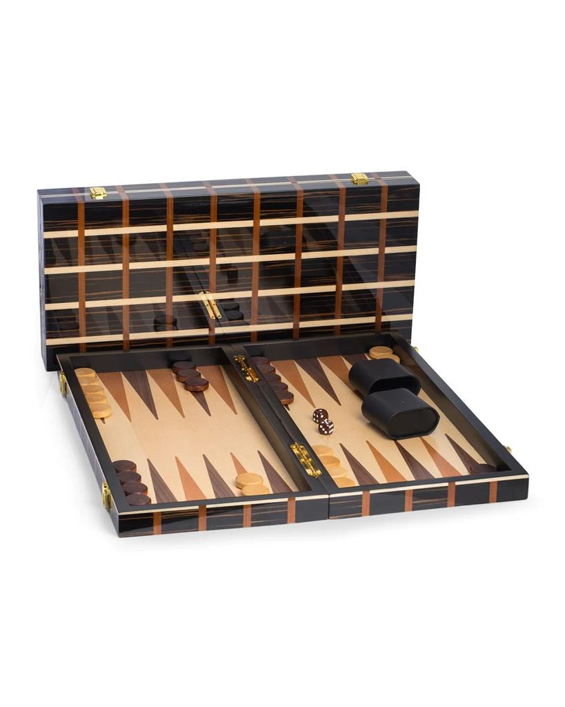 Bey-Berk Art Deco Travel Backgammon Set 1