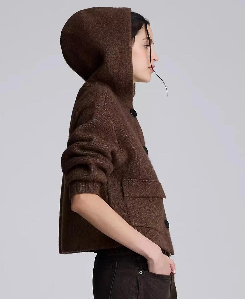 Kenneth Cole Women's Oversized Cropped Hoodie Bomber Jacket 3