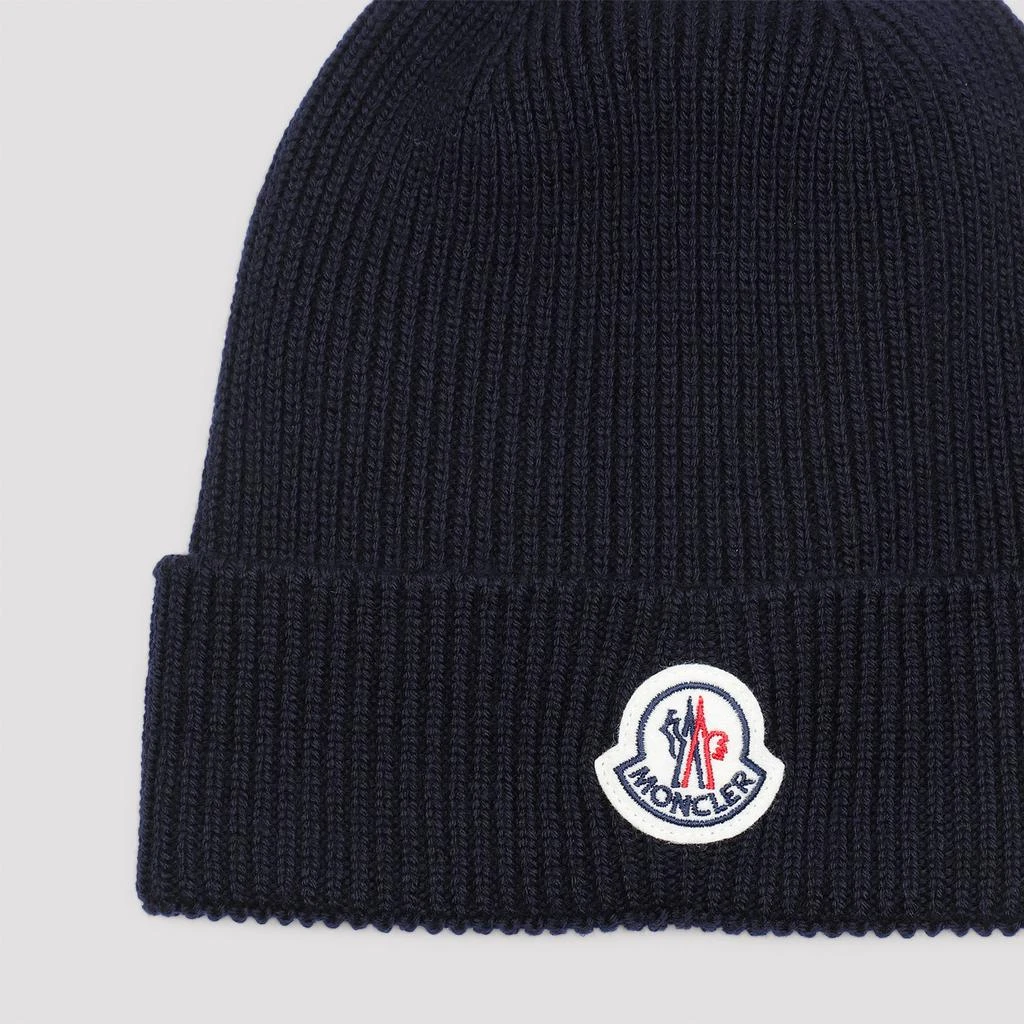 Moncler Navy Virgin Wool Beanie 8