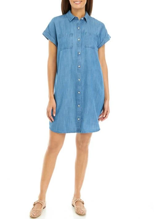 Wonderly Womens Short Sleeve Shirtdress 1