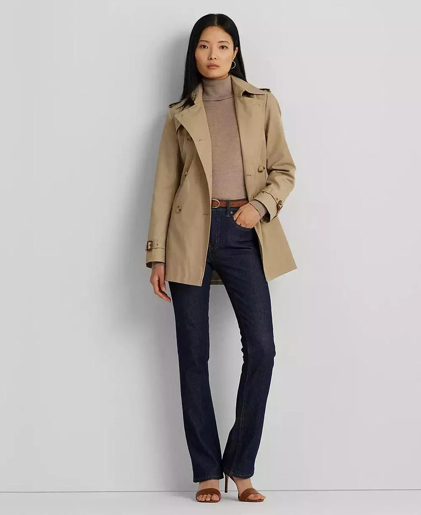 Ralph Lauren Women's Double-Breasted Short Trench Coat 5
