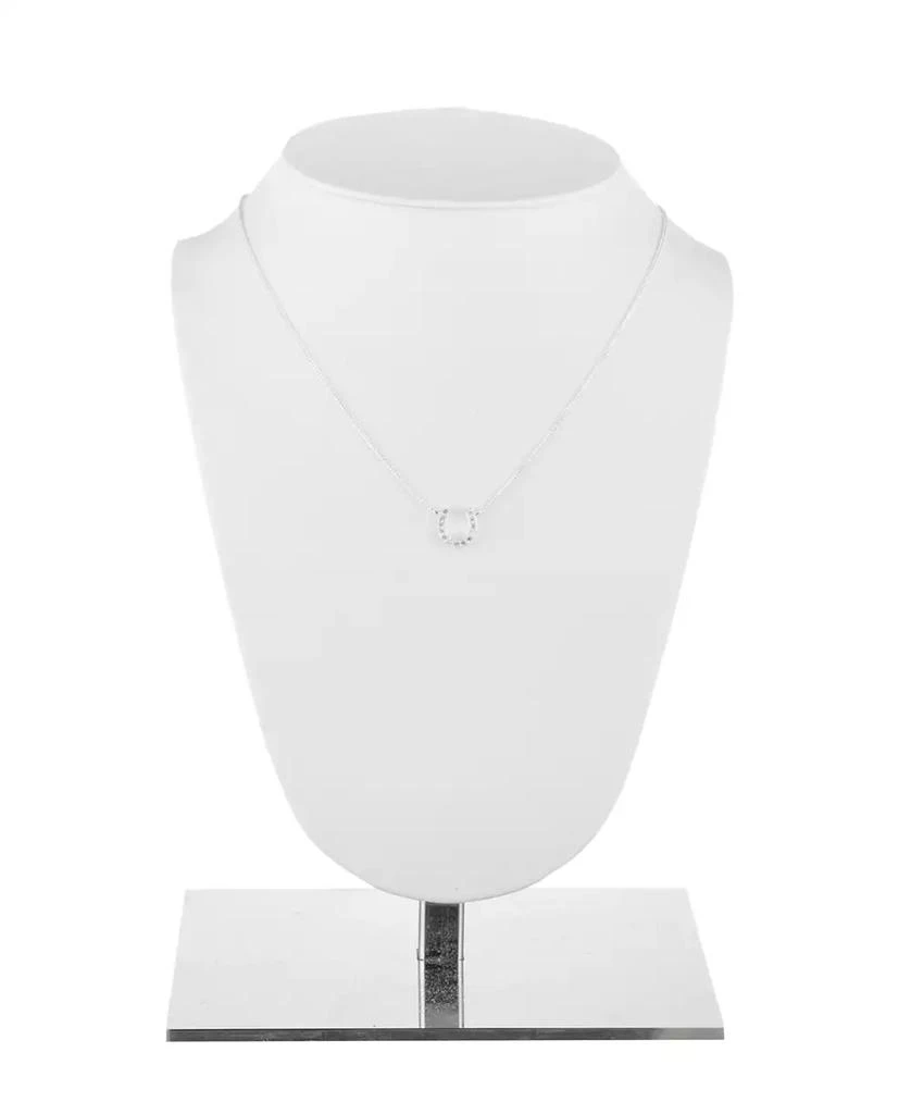 Lauren Ralph Lauren Cubic Zirconia Horseshoe Pendant Necklace in Sterling Silver, 14" + 3" extender 2