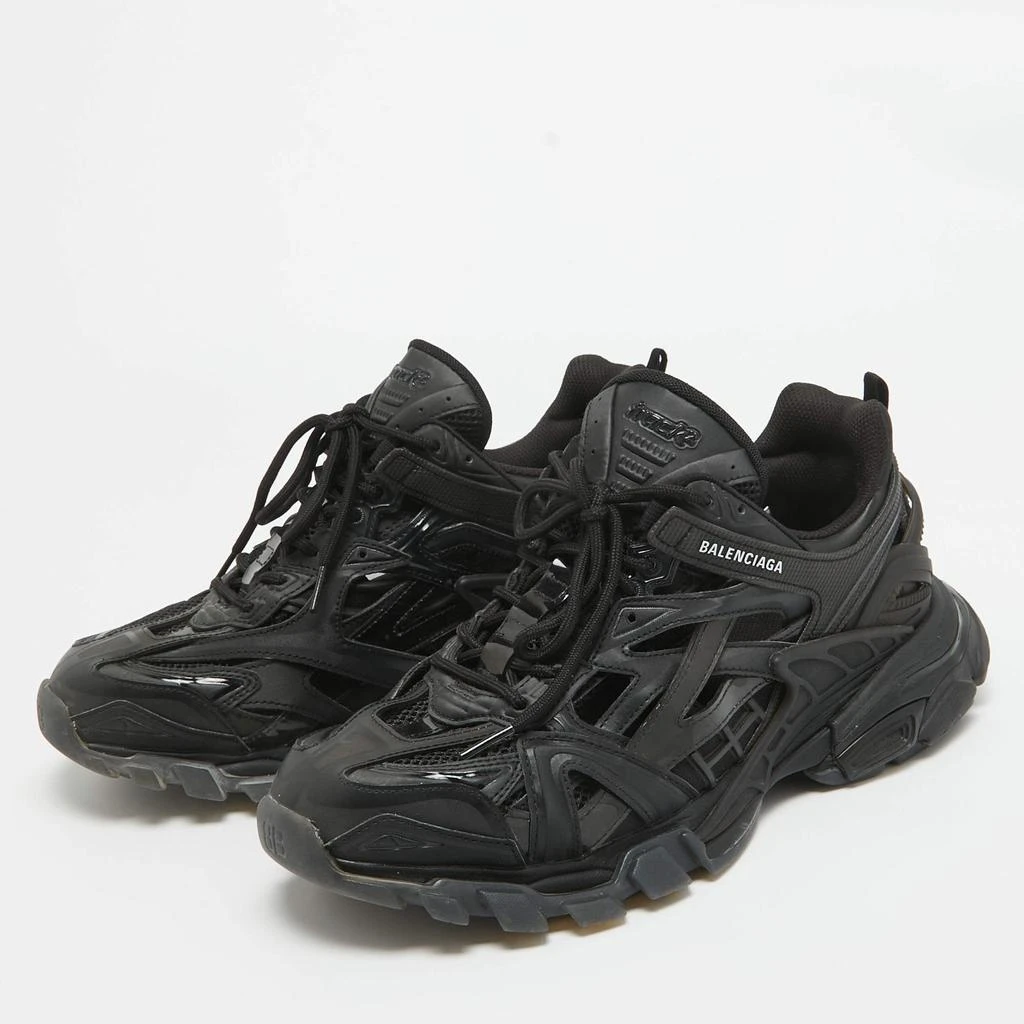 Balenciaga Balenciaga Black Faux Leather and Mesh Track 2 Sneakers Size 42 2