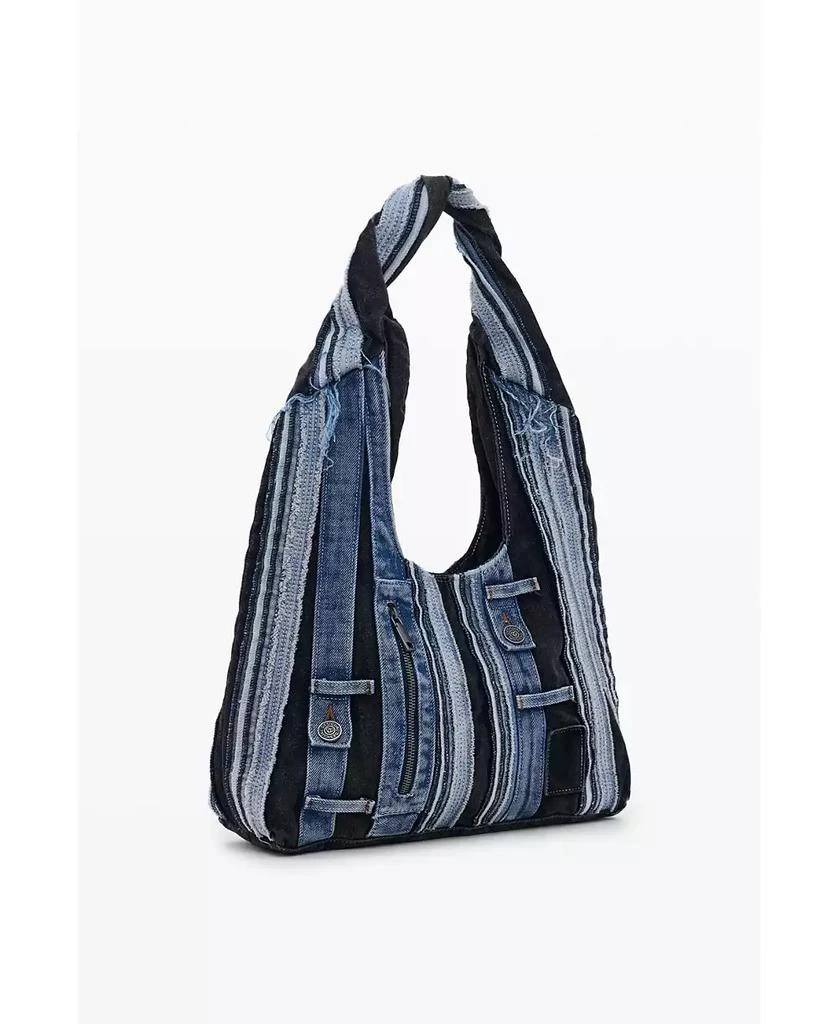 Desigual Women's Medium oval denim patch bag 3