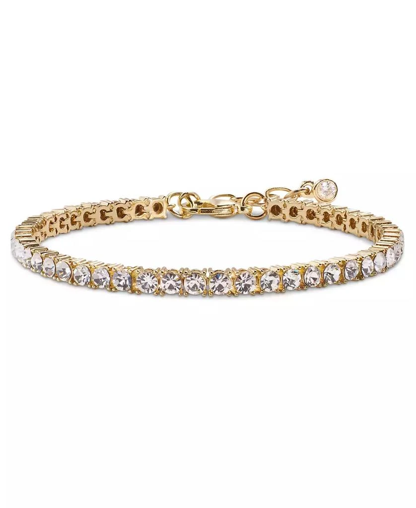 On 34th Silver-Tone Flex Tennis Bracelet, 7" + 1" extender, Created for Macy's 1