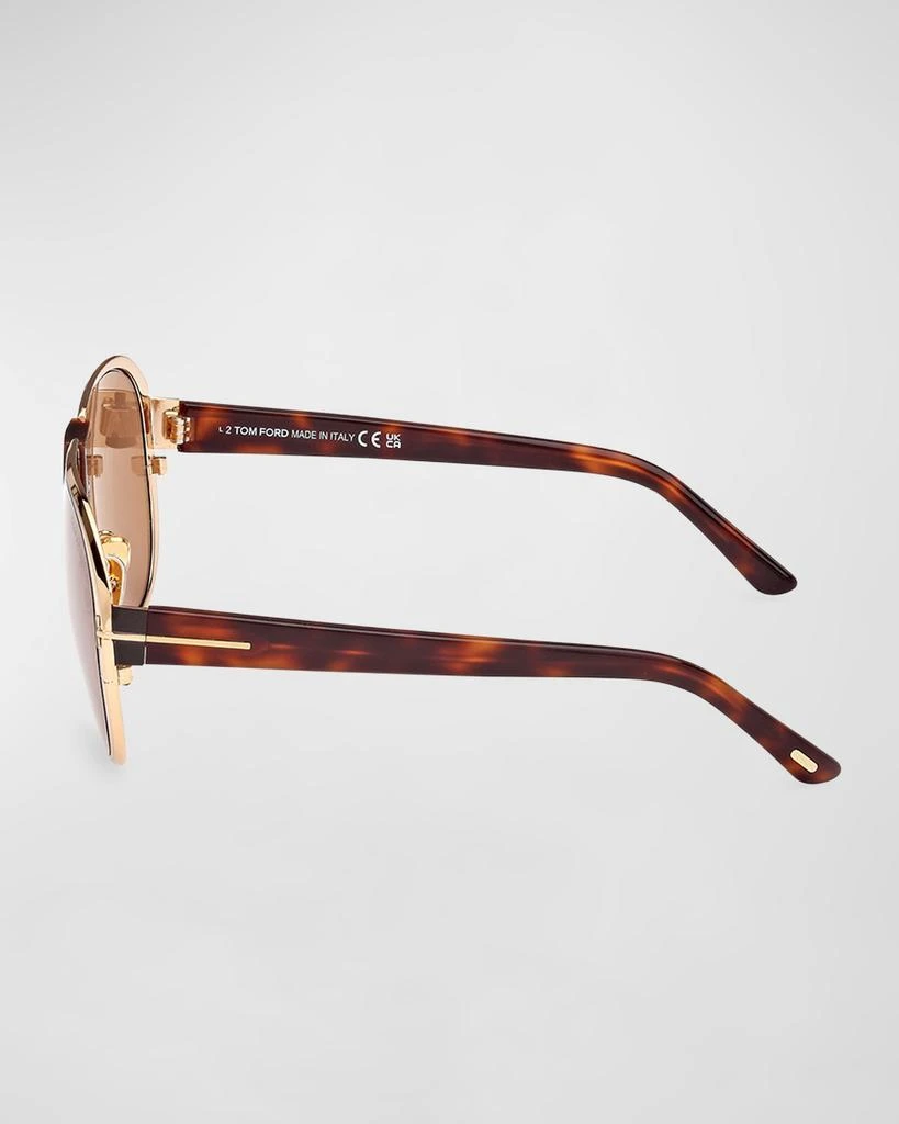 Tom Ford Men's Vicenzo Metal and Acetate Aviator Sunglasses 3