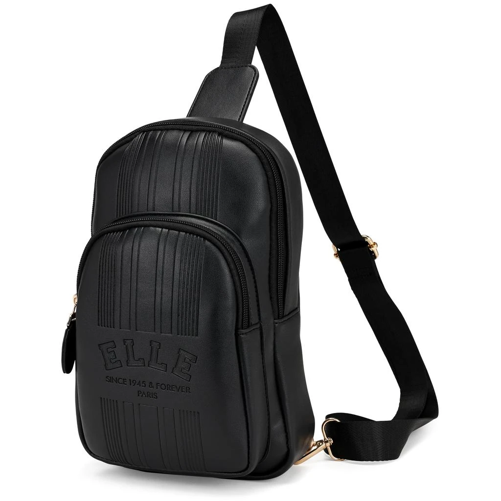 ELLE Roamer 2.8L Vegan Leather Chic Crossbody Bag | Black 1
