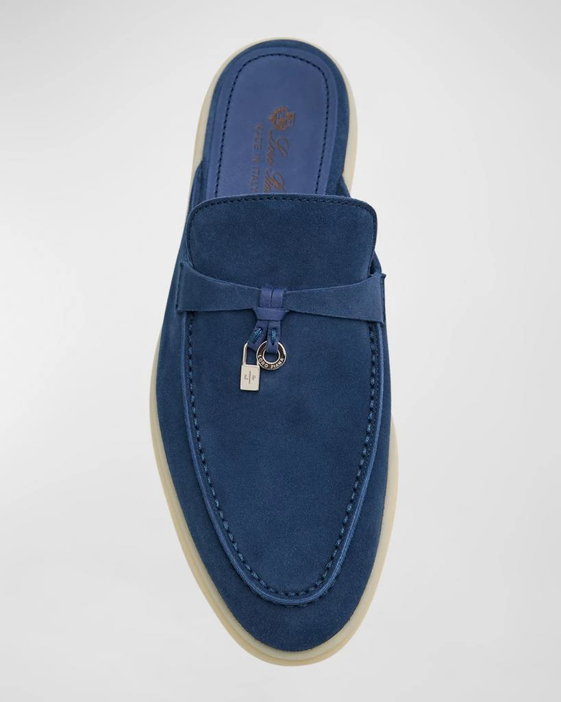 Loro Piana Babouche Charms Walk Suede Mule Loafers 6